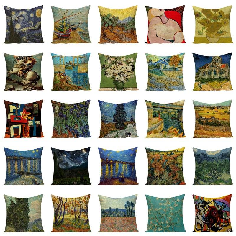 Colorful Impressionist Style Cushion Covers - Art Store