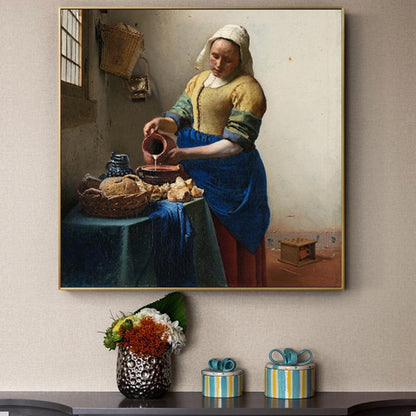 Johannes Vermeer "The Milkmaid" Wall Art - Art Store