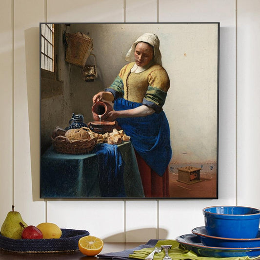 Johannes Vermeer "The Milkmaid" Wall Art - Art Store