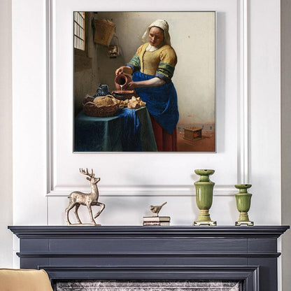 Johannes Vermeer "The Milkmaid" Wall Art - Art Store