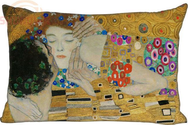 Gustav Klimt Inspired Rectangle Pillow Case - Art Store