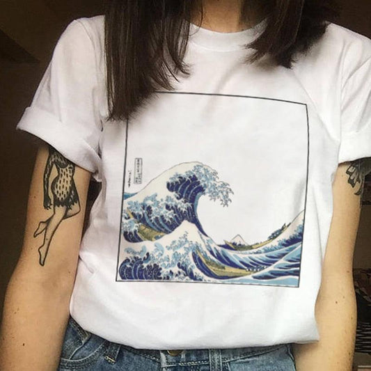 'The Great Wave off Kanagawa' T-shirt - Art Store