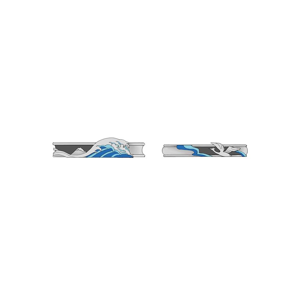 Ocean surf Couple Rings - Art Store