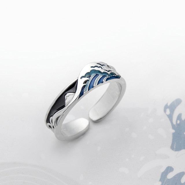 Ocean surf Couple Rings - Art Store