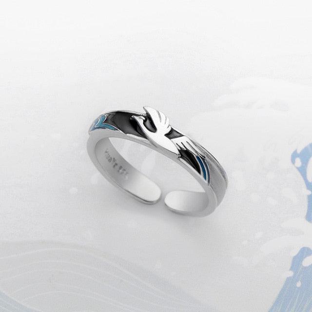 Ocean surf Couple Rings - Art Store