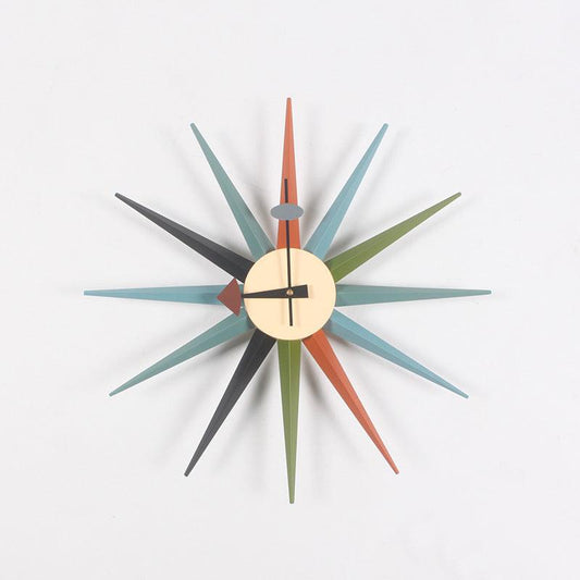 Sunburst Wood Wall Clock - PAP Art Store