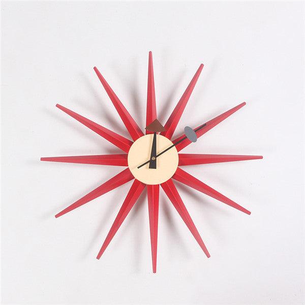 Sunburst Wood Wall Clock - PAP Art Store