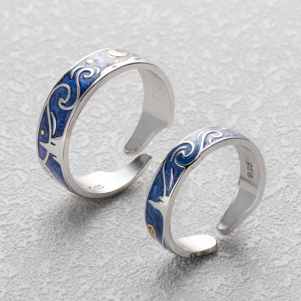 The Starry Night Couple Rings - Art Store