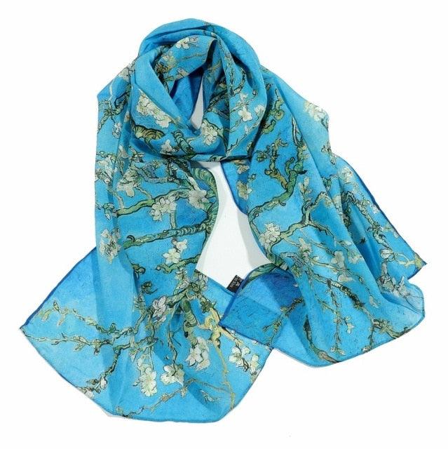 Famous Oil Painting Inspired 100% Silk Scarves - Art Store