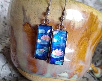 Claude Monet Artwork Glass Earrings - PAP Art Store